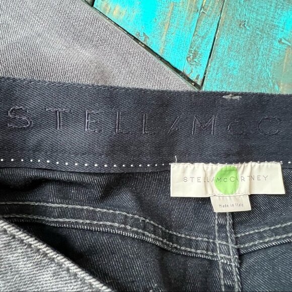 STELLA McCartney Gray Skinny Jeans Ankle Zip  Designer Size 31 - Picture 12 of 14